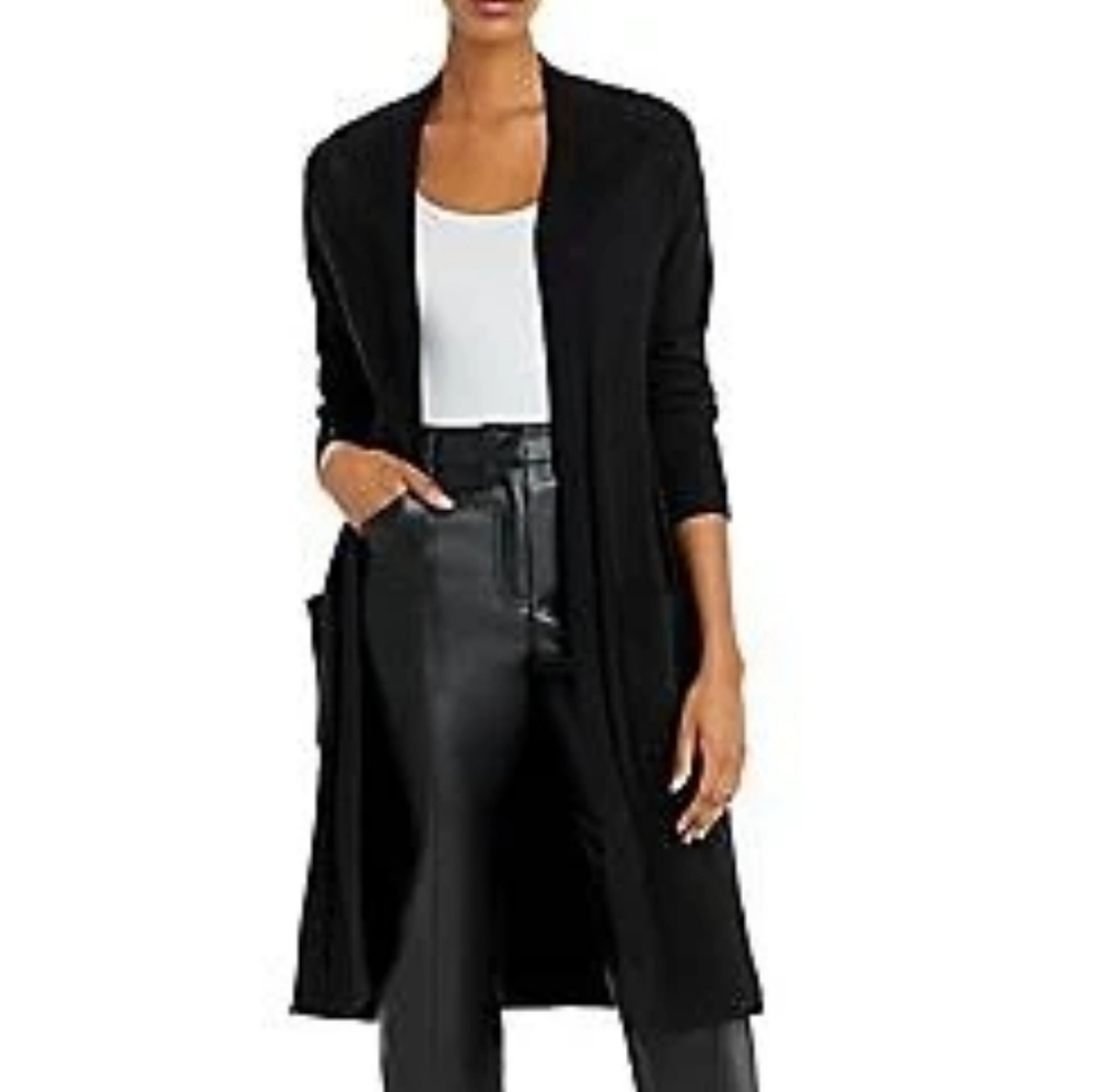 Aqua Black Longline Cardigan